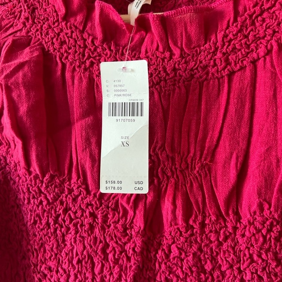 By Anthropologie Ruffle-Trim Textured Mini Dress BNWT XS - Picture 9 of 13